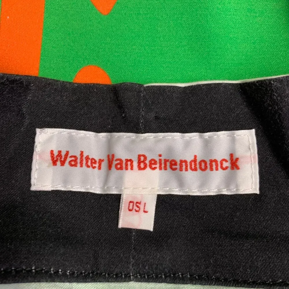 WALTER VAN BEIRENDONCK SS20 L Multi Color Color Block Cotton Kimono Cardigan